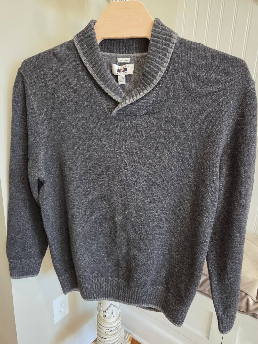 Men's Joseph Abboud Wool Blend Sweater 2X Classic Fit Heritage Gray Pullover New